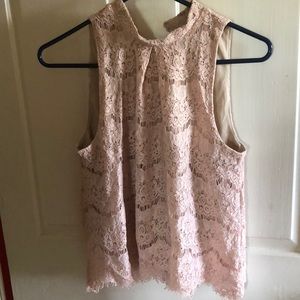 Blush lace top